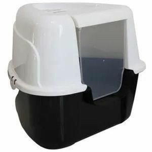 Cat Litter Box MPETS TANIS Black Plastic