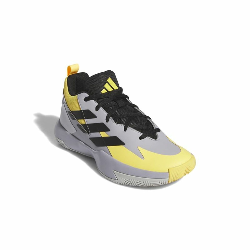 Chaussures de Basket-Ball pour Enfants Adidas Cross Em Up Select Mid Jaune Gris