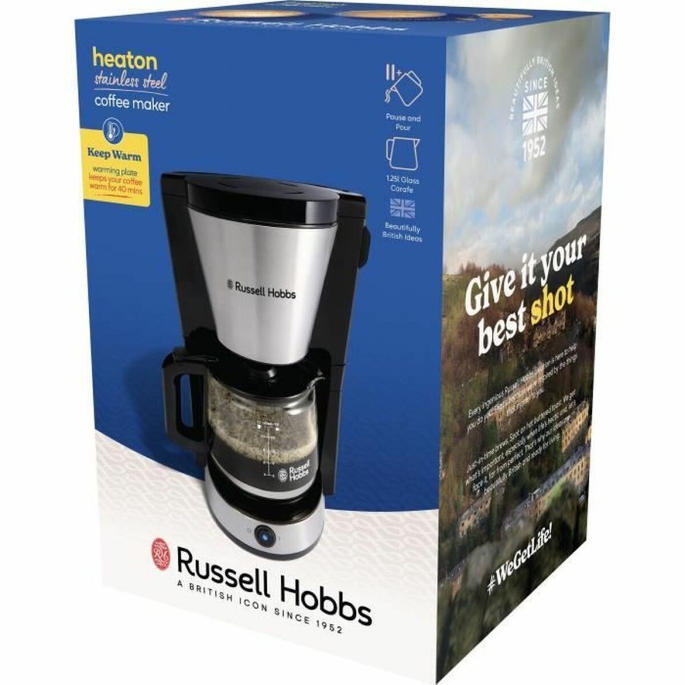 Drip Coffee Machine Russell Hobbs Black Steel 1080 W 1,25 L