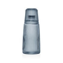 Wasserflasche Versa Blau Glas Aluminium 10,3 x 26 x 10,3 cm