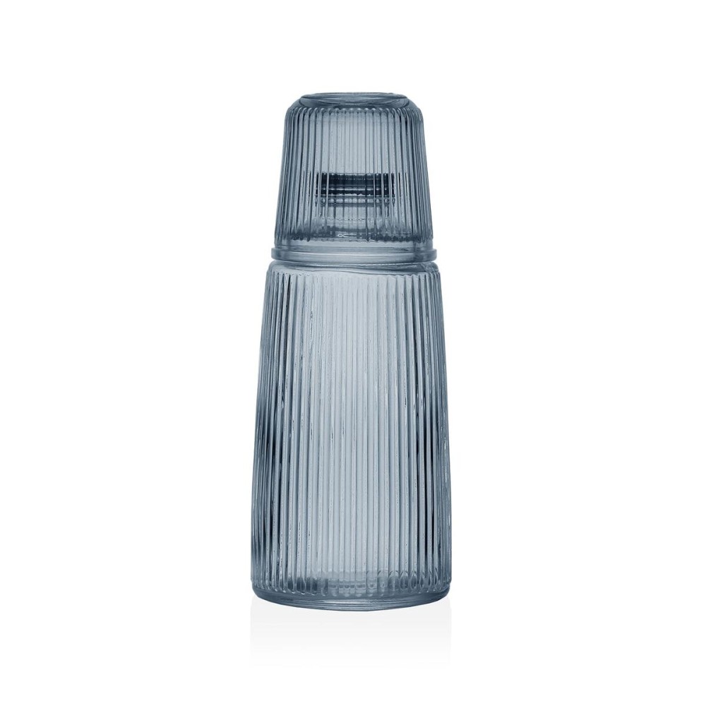Wasserflasche Versa Blau Glas Aluminium 10,3 x 26 x 10,3 cm