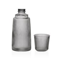 Bouteille d'eau Versa Noir verre Aluminium 10,3 x 26 x 10,3 cm