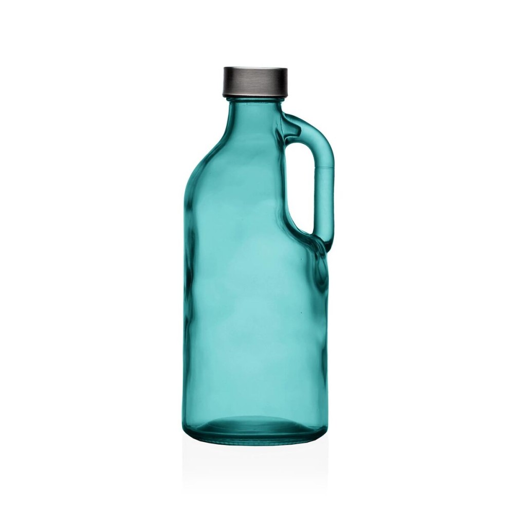 Wasserflasche Versa Blau Glas Aluminium