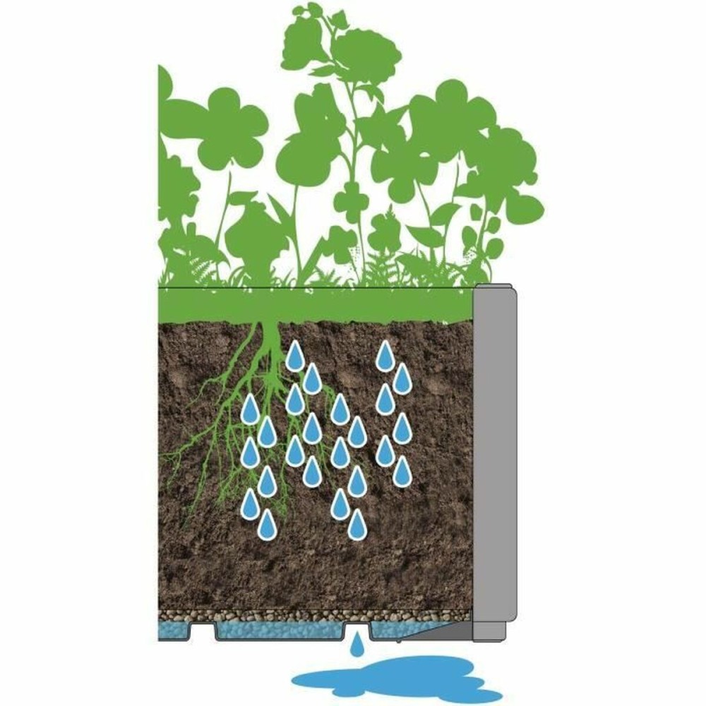 Blumentopf Stefanplast Graphit karriert