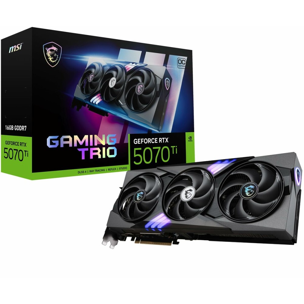 Carte Graphique MSI GEFORCE RTX 5070 TI 16G GAMING TRIO OC nvidia geforce rtx 5070 ti 16 GB GDDR6X