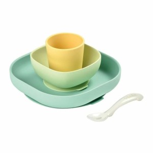 Geschirr-Set Béaba 913436 4 Stücke Silikon