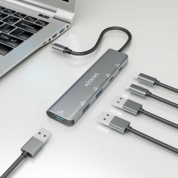 Hub USB Aisens A109-0857 Grau (1 Stück)