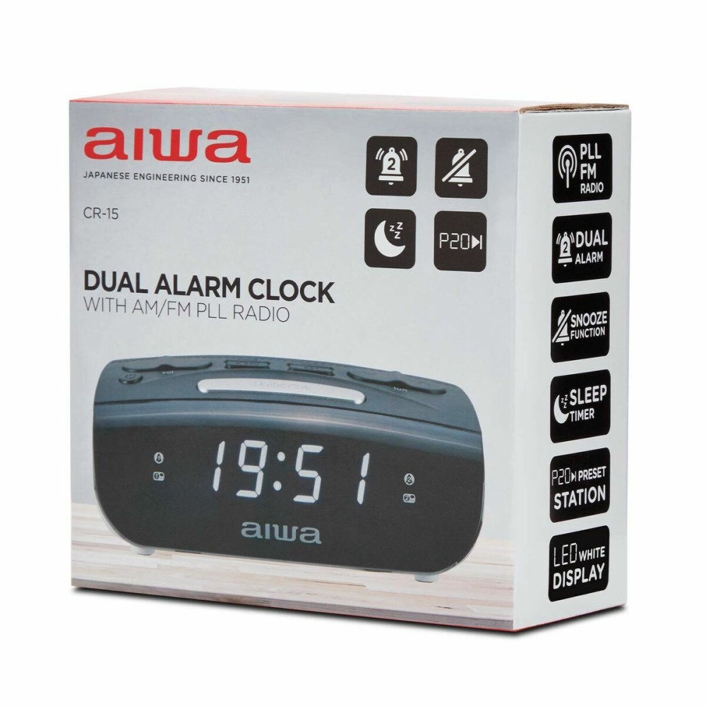 Radio-réveil Aiwa CR-15 Noir