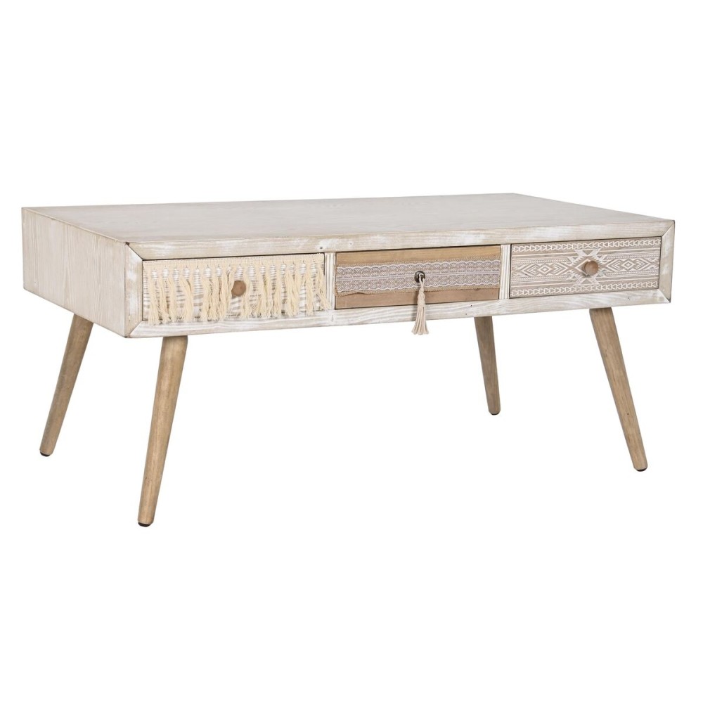 Table Basse DKD Home Decor Sapin Coton (110 x 60 x 50 cm)