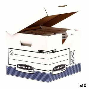 Datei-Box Fellowes Blau Weiß A4 31 x 37,7 x 39,5 cm 10 Stück