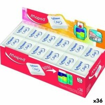 Eraser Set Maped Essential Soft Connect White 36 Units
