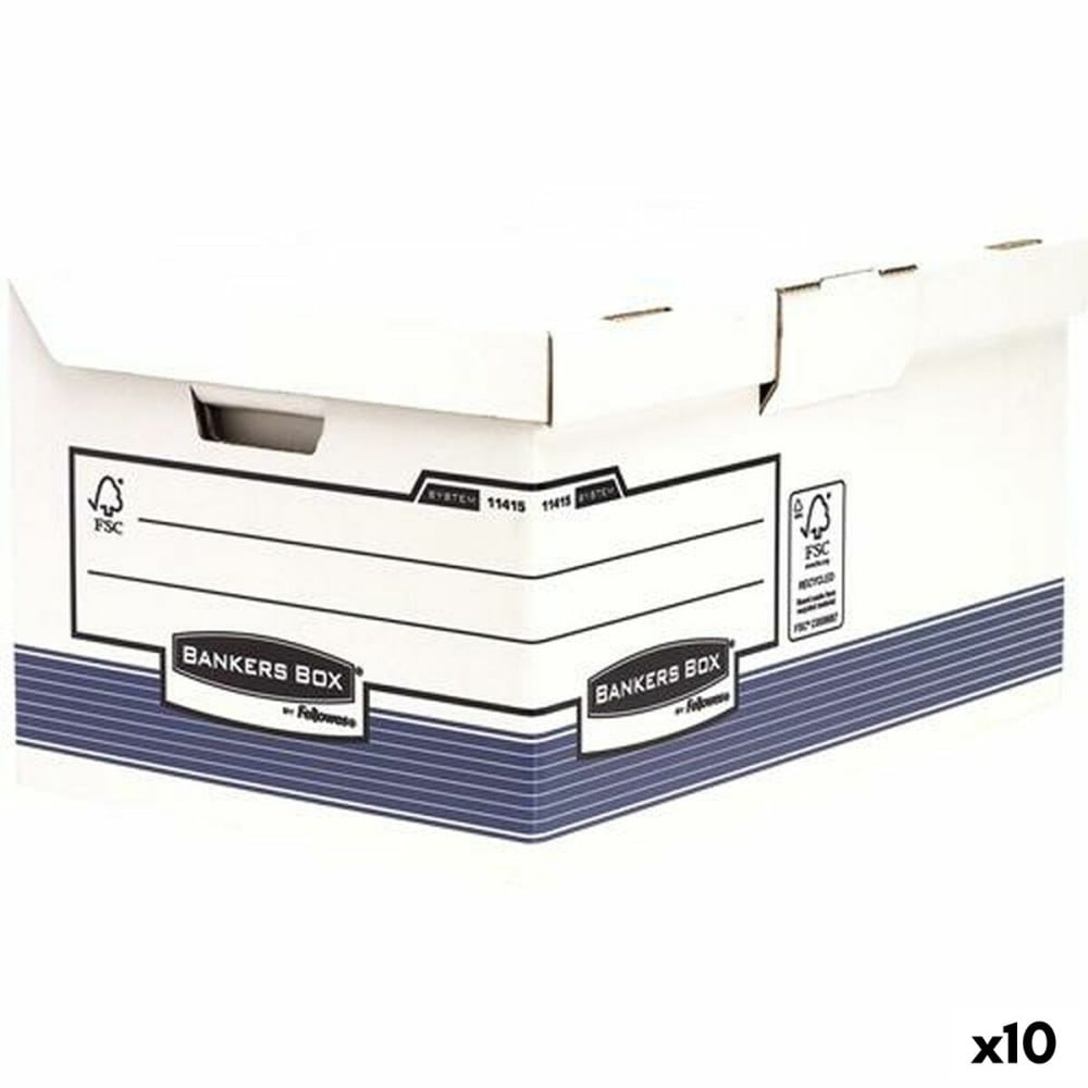 Datei-Box Fellowes Maxi Blau Weiß 31 x 39 x 56 cm 10 Stück