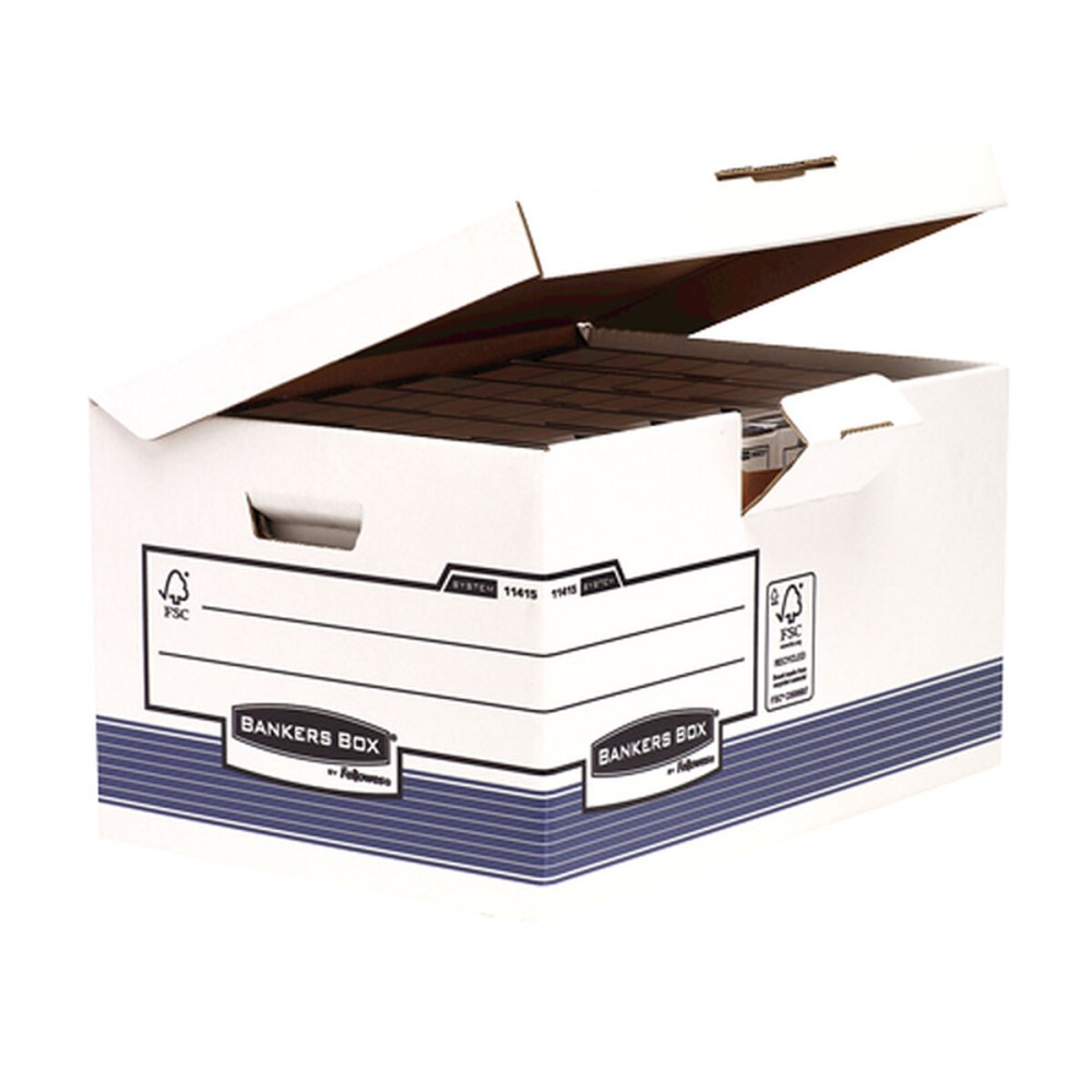 File Box Fellowes Maxi Blue White 31 x 39 x 56 cm 10 Units