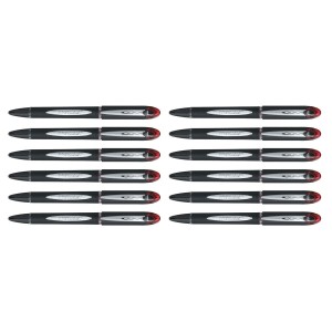Kugelschreiber mit Flüssigtinte Uni-Ball Rollerball Jestsream SX-210 Rot 12 Stück