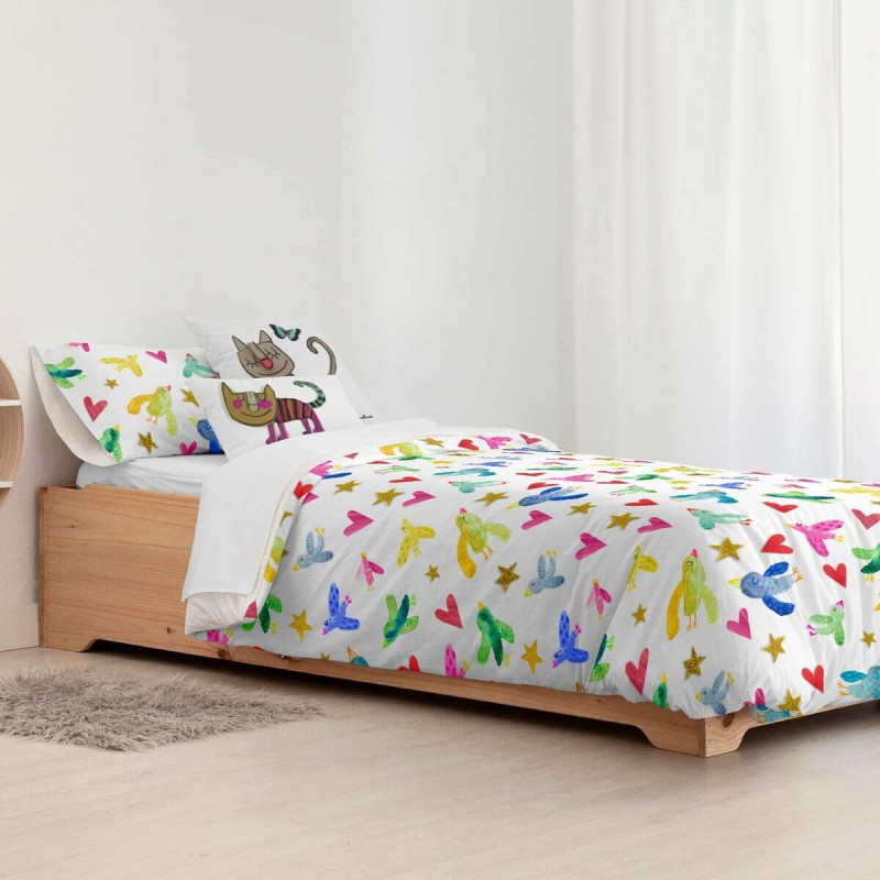 Housse de Couette Decolores Ocells Multicouleur 175 Fils 260 x 240 cm Goulot de bouteille