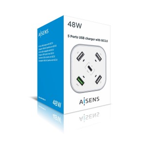 USB-Ladegerät Aisens Weiß