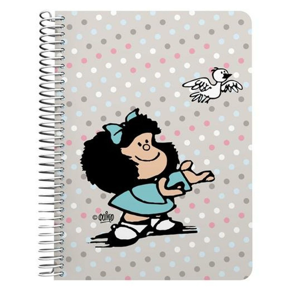Notizbuch Mafalda Bird Bunt Viertel 80 Blatt