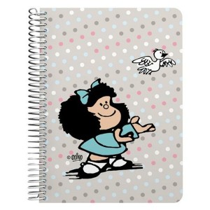 Notizbuch Mafalda Bird Bunt Viertel 80 Blatt