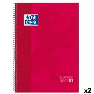 Ringbuch der Ringe Oxford Classic Europeanbook 1 Rot A4+ 80 Blatt 5 Stücke (2 Stück)