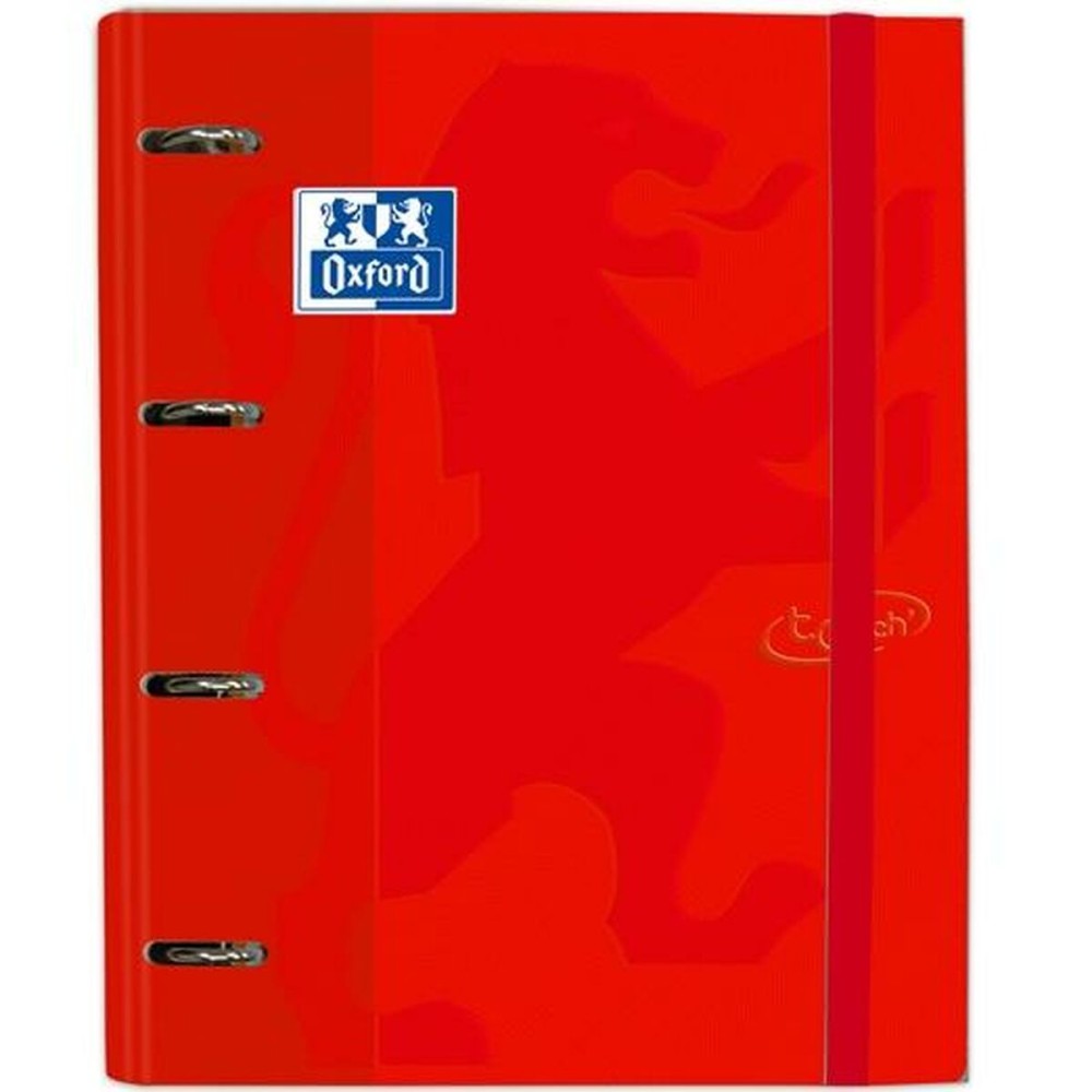 Ringbuch Oxford Touch Europeanbinder Karmin A4+ (4 Stück)