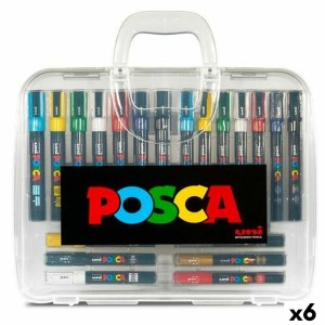 Set of Felt Tip Pens POSCA Multicolour (6 Units)