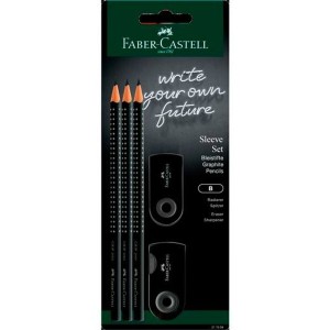 Schreibset Faber-Castell Schwarz Dreieckig B 5 Stücke