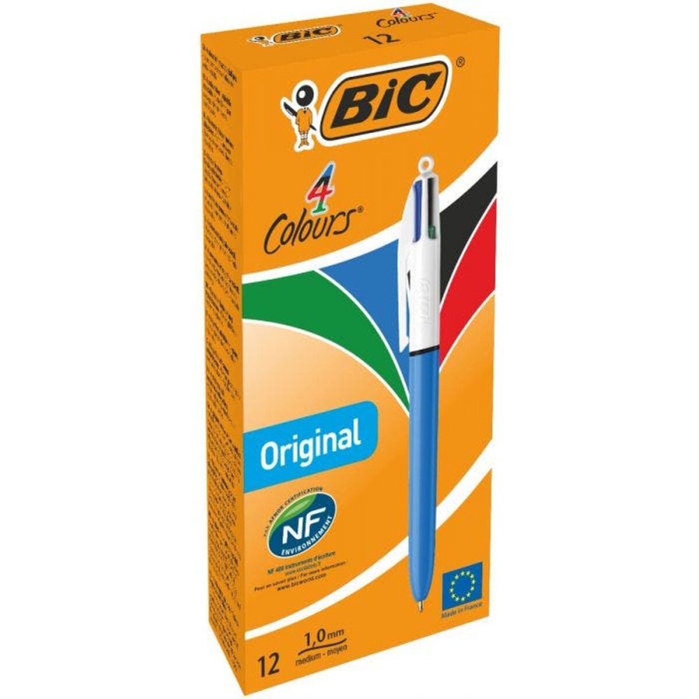 Stift Bic Original 4 Farben Aufladbar 0,32 mm 12 Stücke
