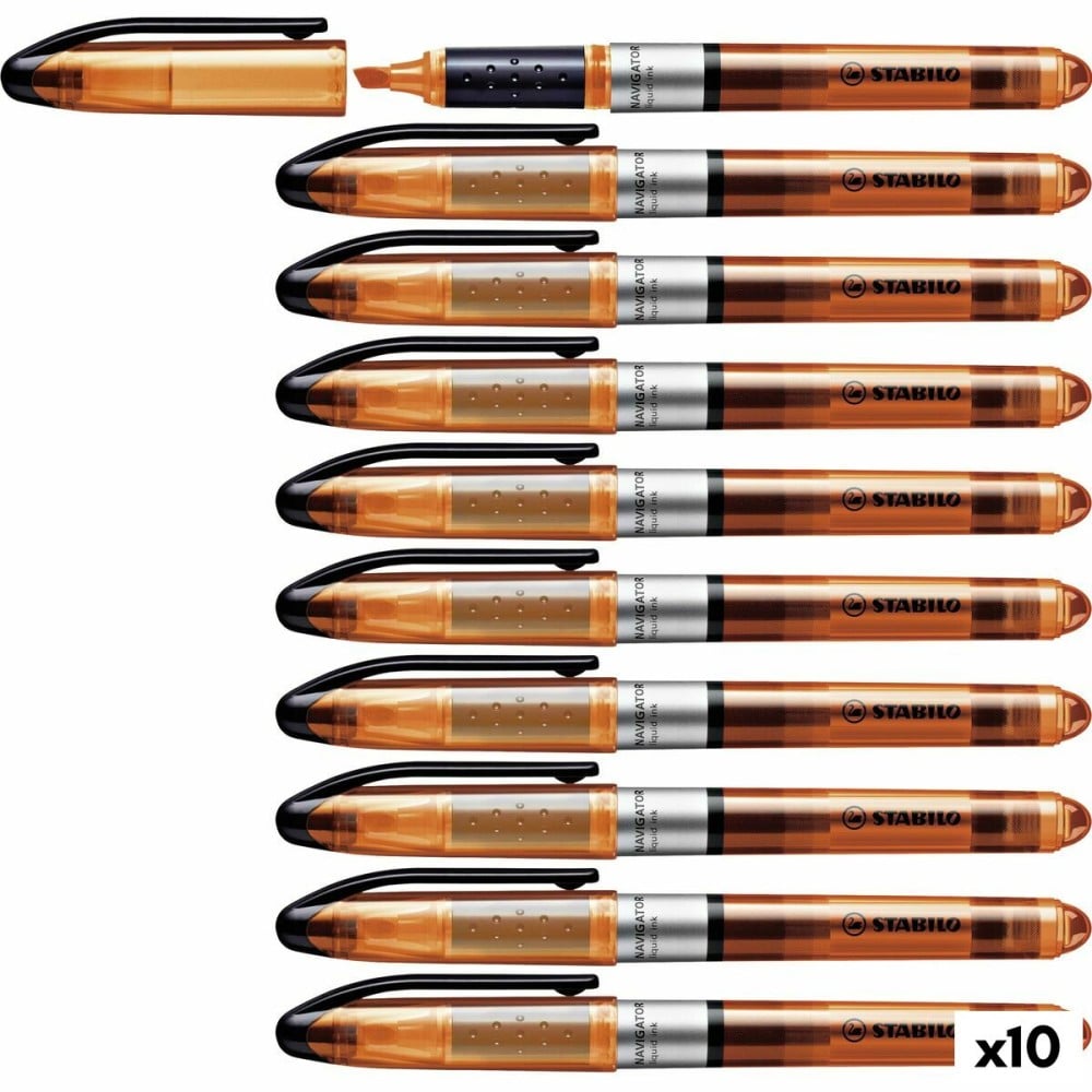 Fluorescent Marker Stabilo Navigator Orange 10 Pieces (1 Unit)