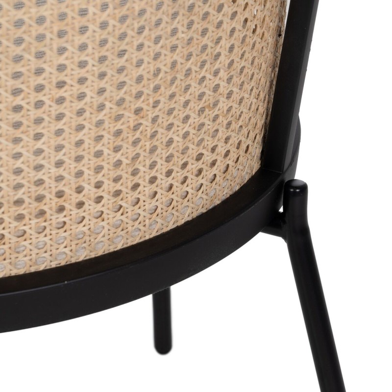 Dining Chair Black Natural 54 x 49 x 82,3 cm