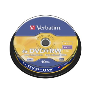 DVD-RW Verbatim 10 Stück Schwarz 4,7 GB 4x (10 Stück)