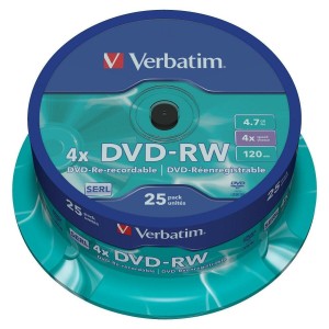 DVD-RW Verbatim 25 Stück Bunt 4,7 GB 4x