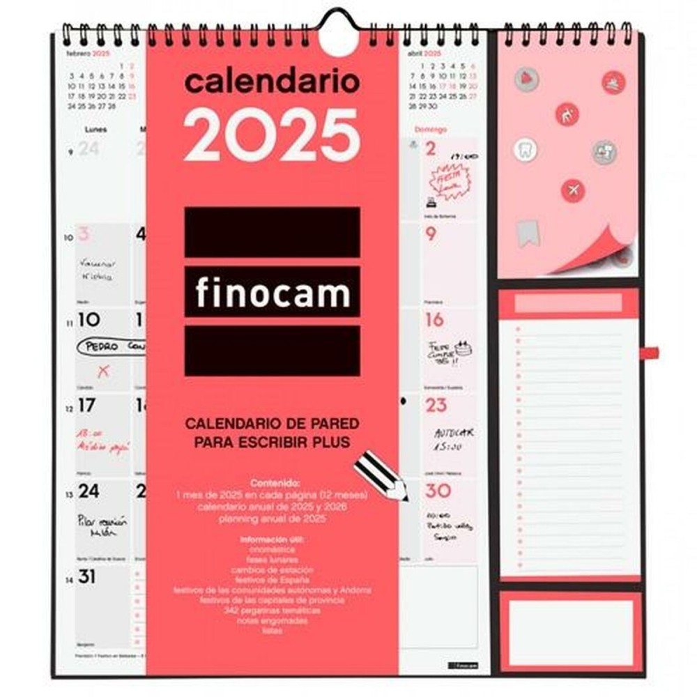 calendrier mural Finocam Papier 2025 21,5 x 32,5 cm