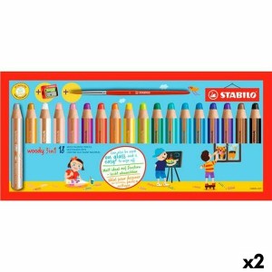 Colouring pencils Stabilo Multicolour 18 Pieces (2 Units)