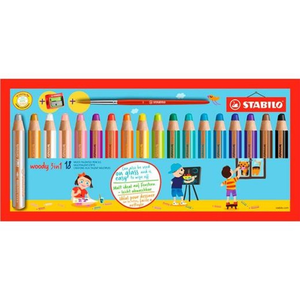 Colouring pencils Stabilo Multicolour 18 Pieces (2 Units)