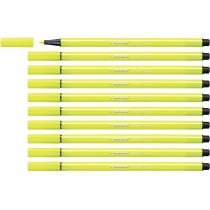 Feutres Stabilo Pen 68 Fluorescent Jaune (10 Pièces)