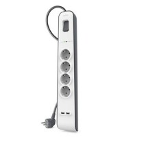 Steckdosenleiste mit 4 Steckdosen mit Schalter Belkin BSV401VF2M USB x 2 (2 m)