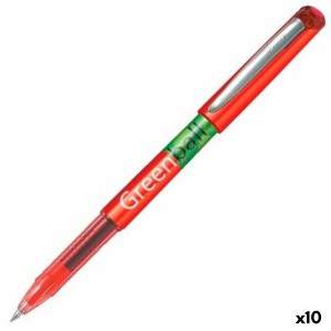 Liquid ink pen Pilot Green-Ball Red (10 Units)