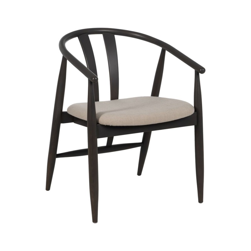 Dining Chair Black Beige 56,5 x 57 x 76 cm