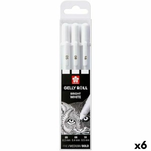 Set of Biros Talens GELLY White (6 Units)