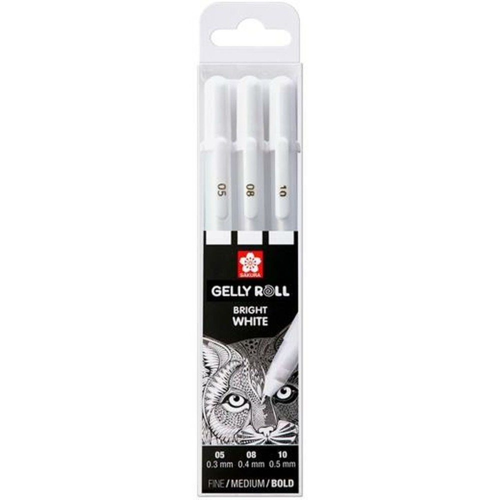 Set of Biros Talens GELLY White (6 Units)