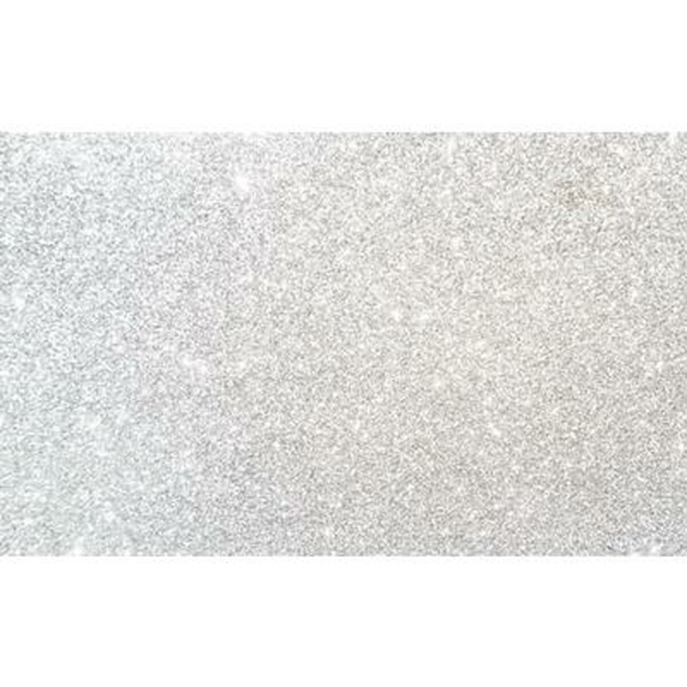 Moosgummi Fama Glitter Weiß 50 x 70 cm 10 Blatt