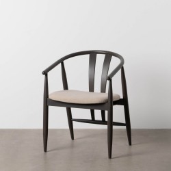 Dining Chair Black Beige 56,5 x 57 x 76 cm