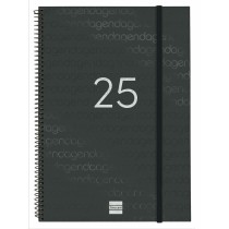 Diary Finocam YEAR Black A4 21 x 29,7 cm 2025