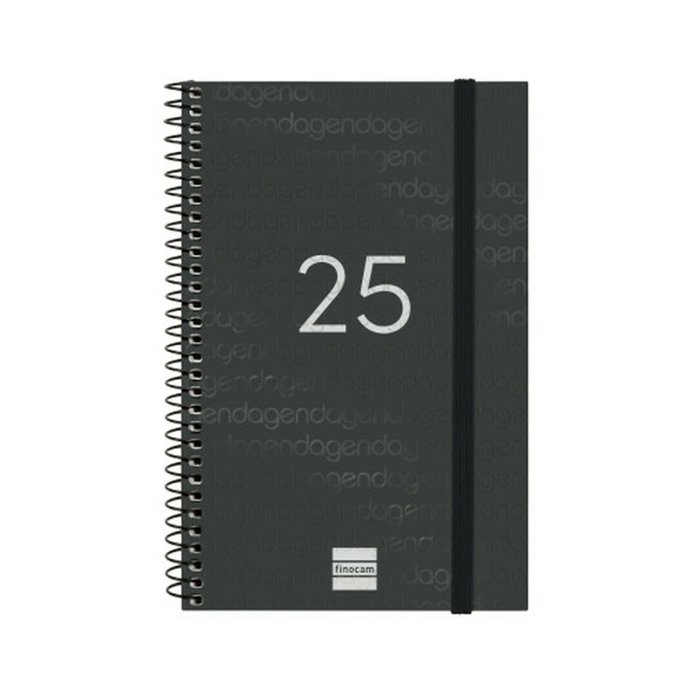 Diary Finocam YEAR Black 11,7 x 18,1 cm 2025
