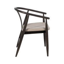 Dining Chair Black Beige 56,5 x 57 x 76 cm