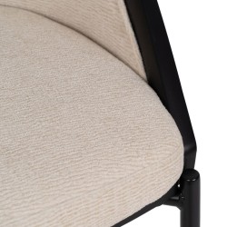 Dining Chair Black Beige 54 x 47,5 x 82,3 cm