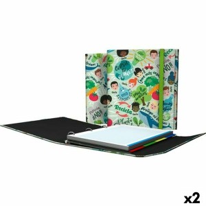 Reliure à anneaux Grafoplas Carpeplús Revolution Green Vert A4 (2 Unités)