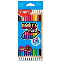 Buntstifte Maped Duo Color' Peps Bunt 12 Stücke Zweifachem Ende (12 Stück)