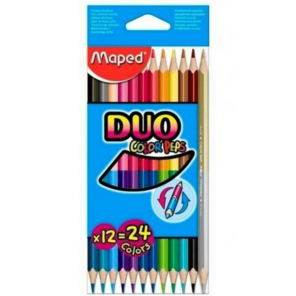 Buntstifte Maped Duo Color' Peps Bunt 12 Stücke Zweifachem Ende (12 Stück)