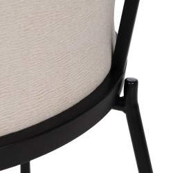 Dining Chair Black Beige 54 x 47,5 x 82,3 cm